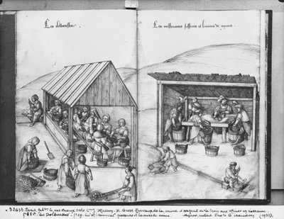 Silver Mine of La Croix-aux-Mines, Lorraine, Sorting Out and Washing the Ore, c.1530 by Heinrich Gross or Groff